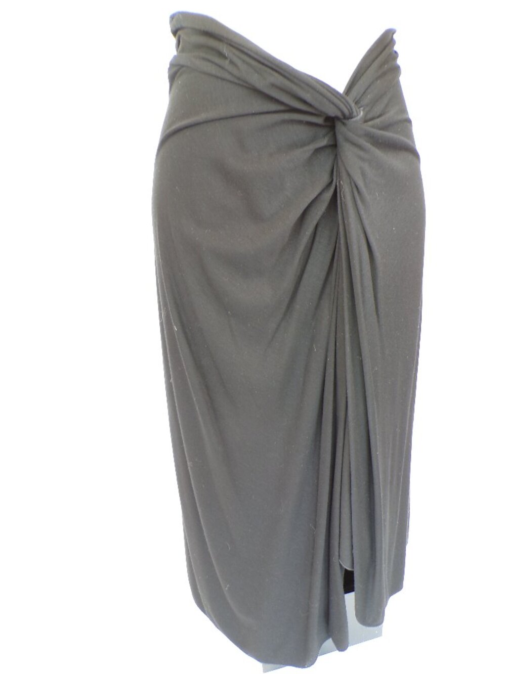 Yves Saint Laurent Black Draped Jersey Pencil Skirt *SeeDescription*